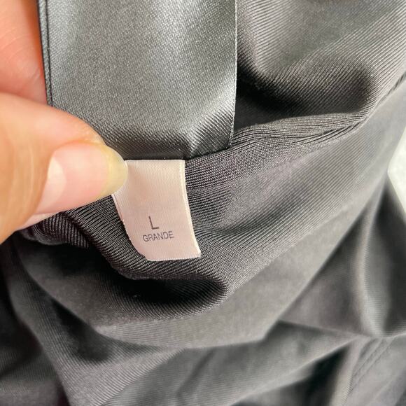 Bebe Y2K Black Bodycon Tank Baby Doll Cutout Mini Dress Size Large Stretch - Picture 12 of 16